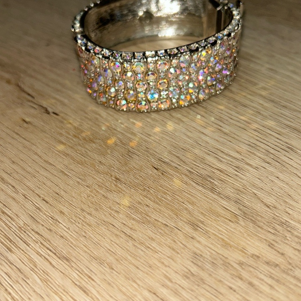 St. John Silver and Gold Crystal Bracelet